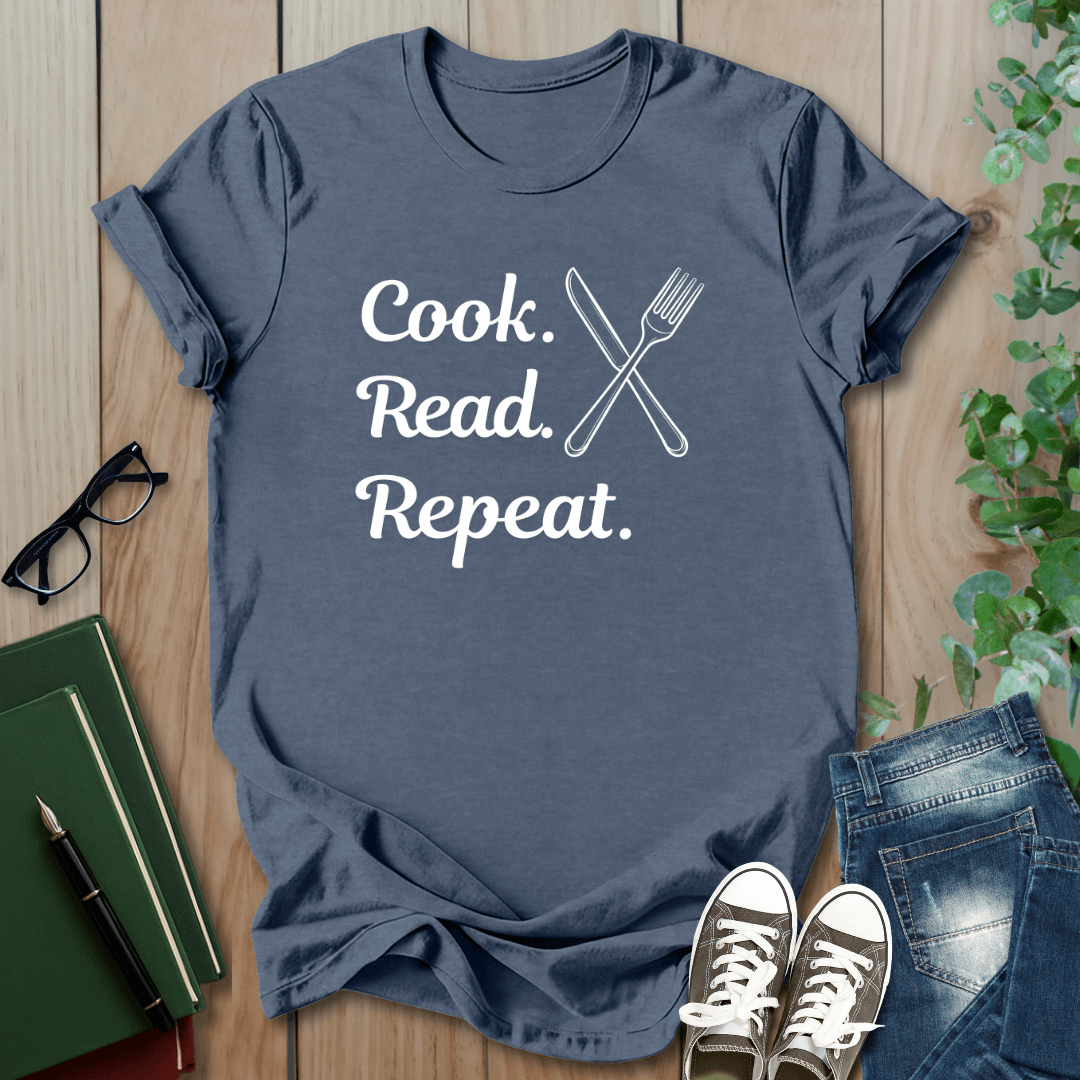 Cook. Read. Repeat - T-Shirt