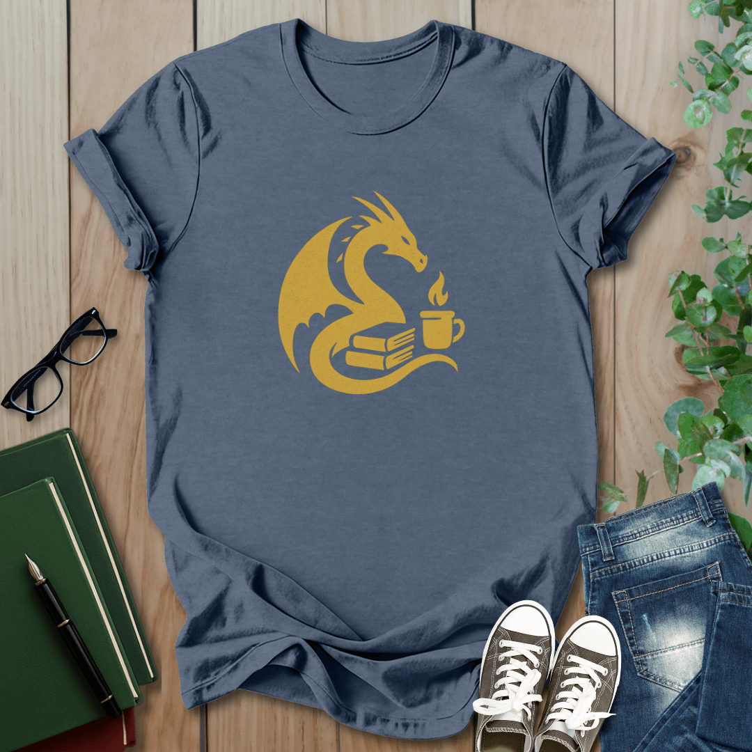 Dragon & Coffee - Graphic T-Shirt