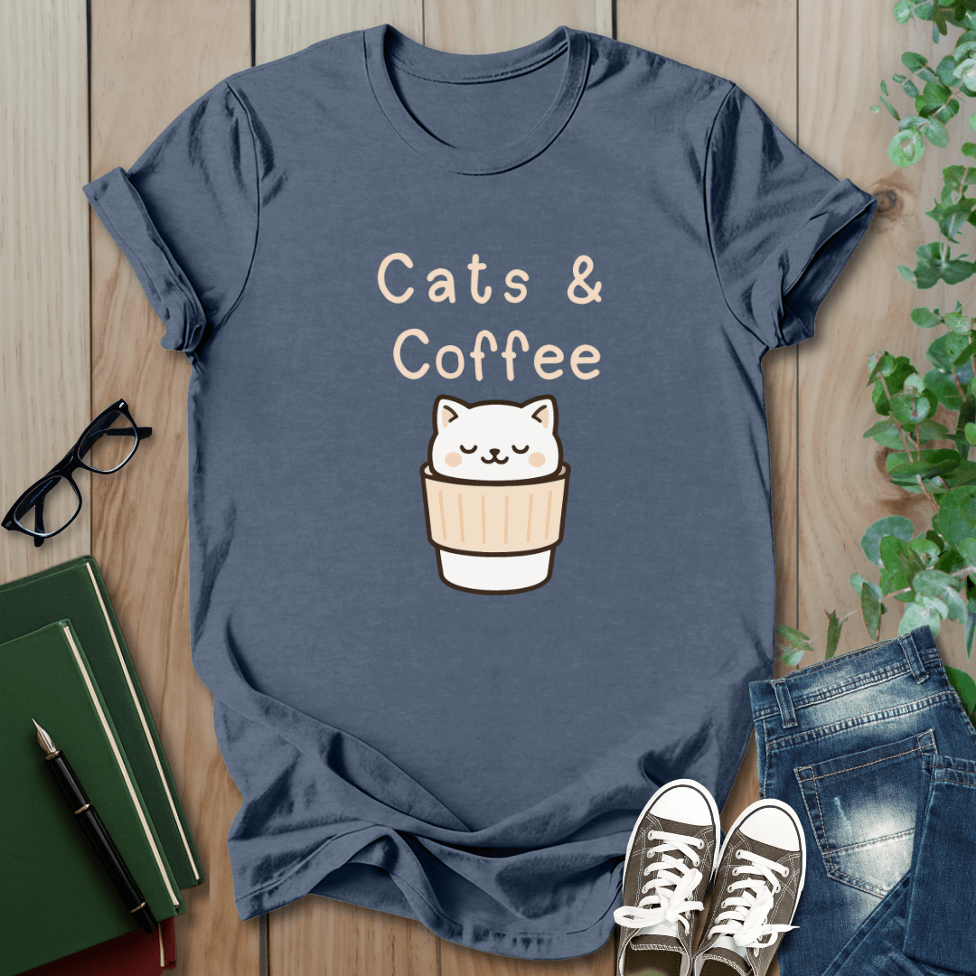 Cats & Coffee - T-Shirt