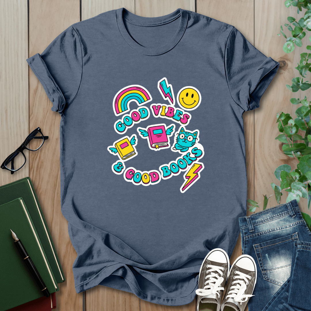 Good Vibes & Good Books, Kidcore - T-Shirt