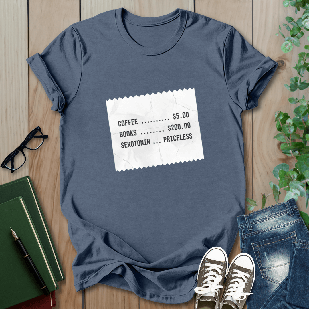 Coffee & Books Reciept - T-Shirt