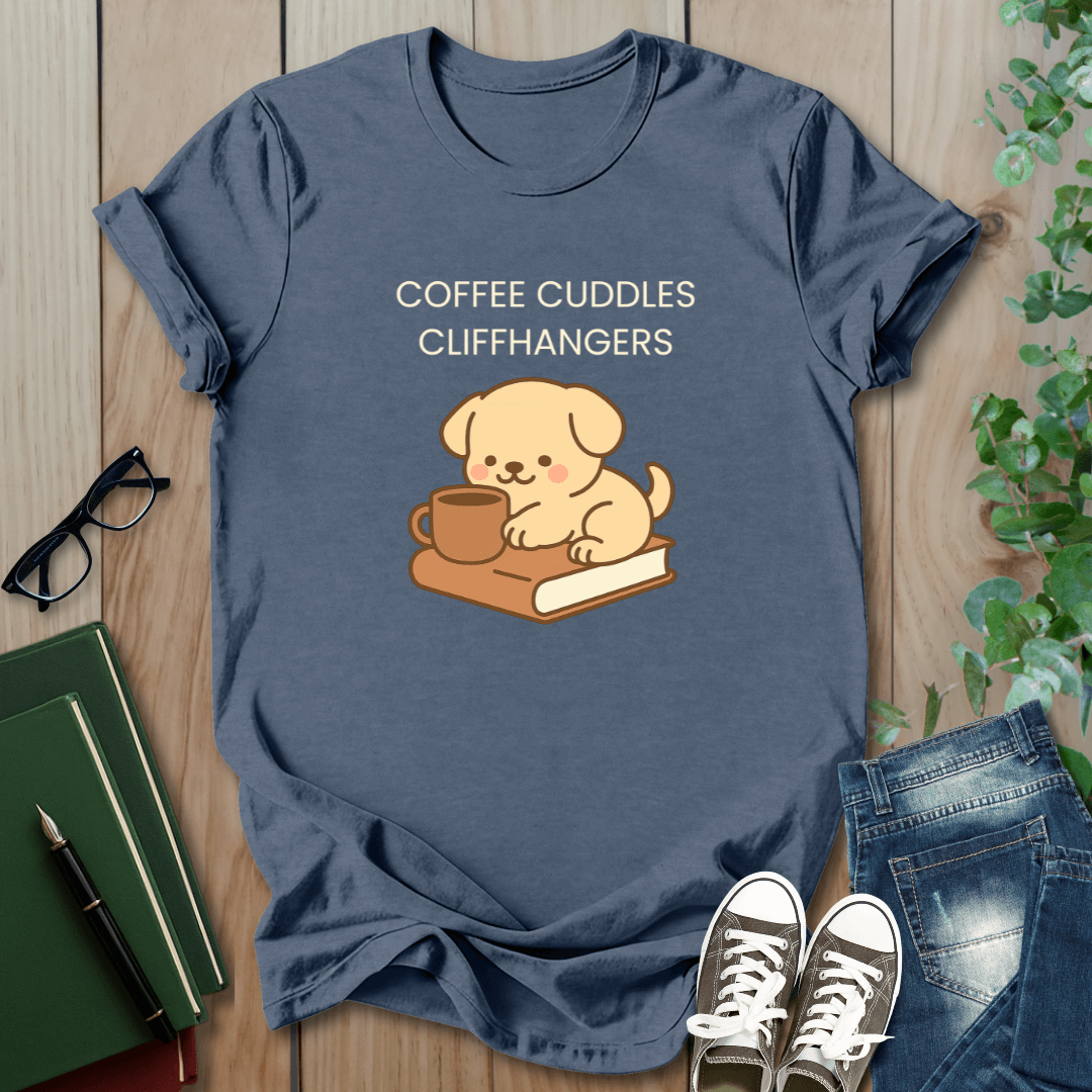 Coffee Cuddles Cliffhangers- T-Shirt