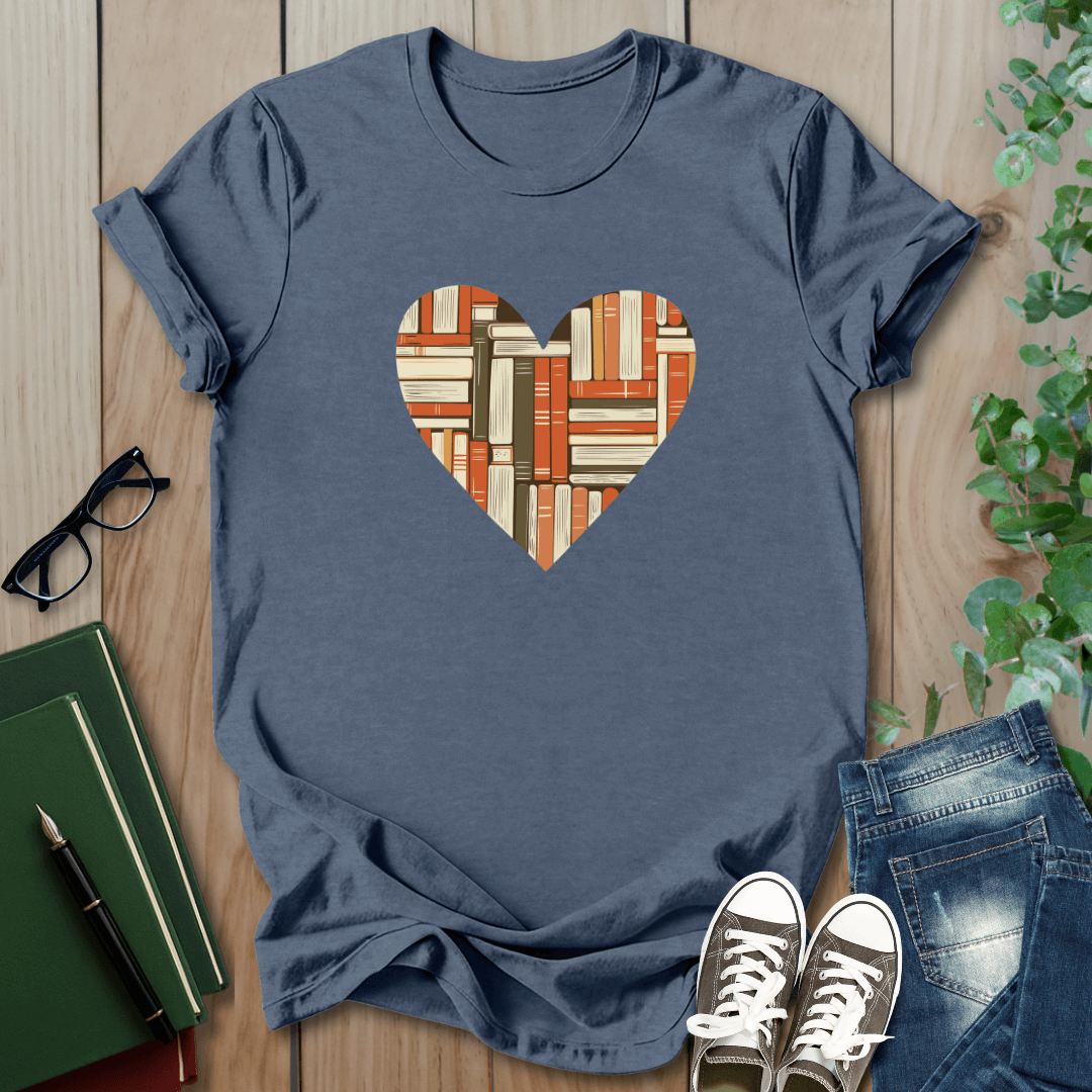 Heart Made of Books - T-Shirt