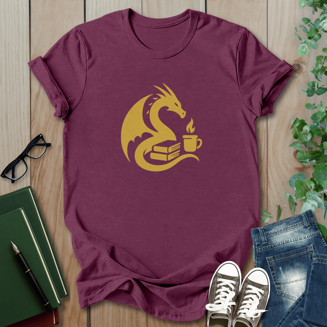 Dragon & Coffee - Graphic T-Shirt