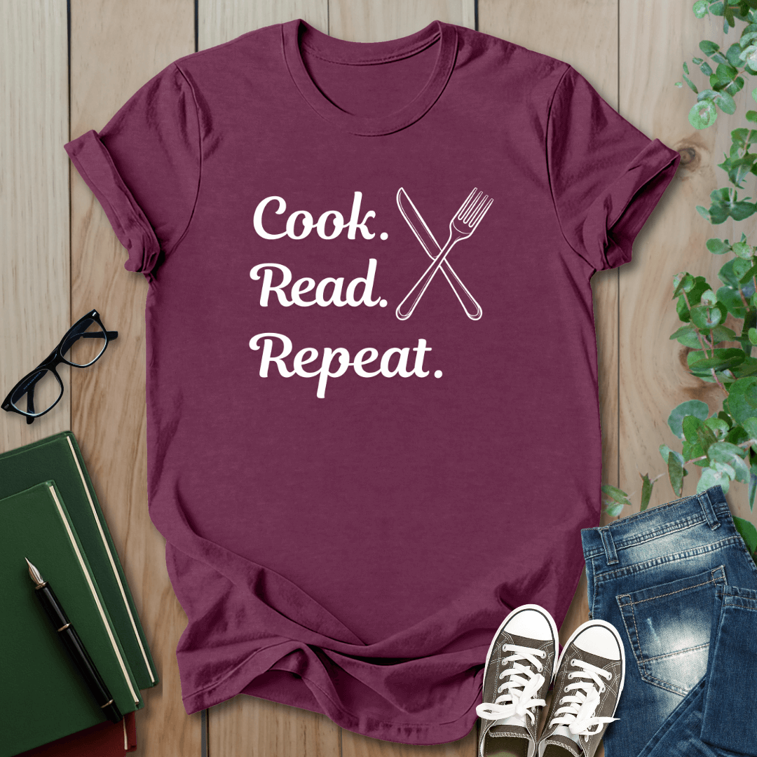 Cook. Read. Repeat - T-Shirt