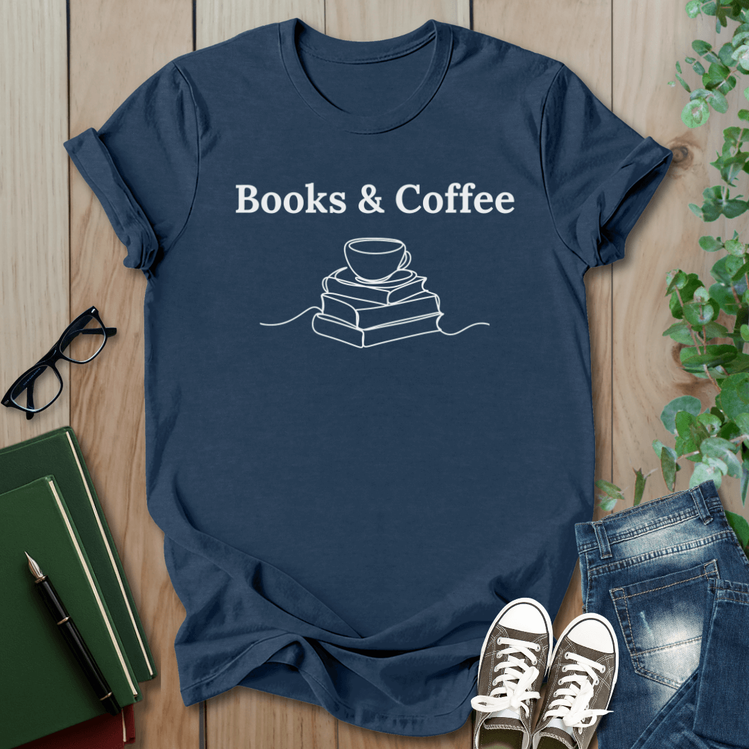 Books & Coffee - T-Shirt