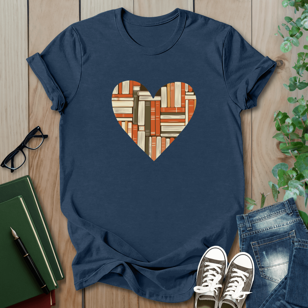 Heart Made of Books - T-Shirt