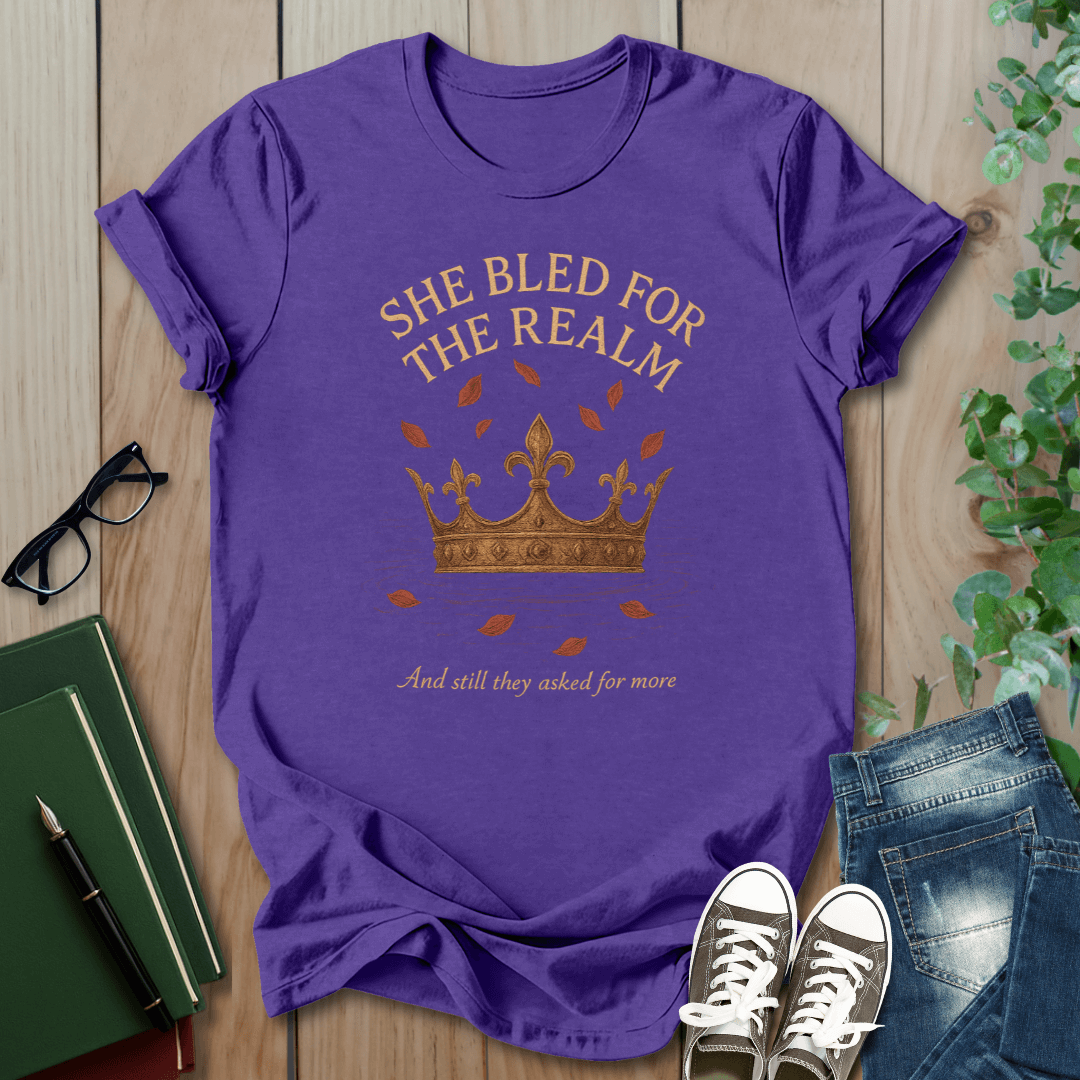 Fourth Wing, She Bled For The Realm - Romantasy T-Shirt