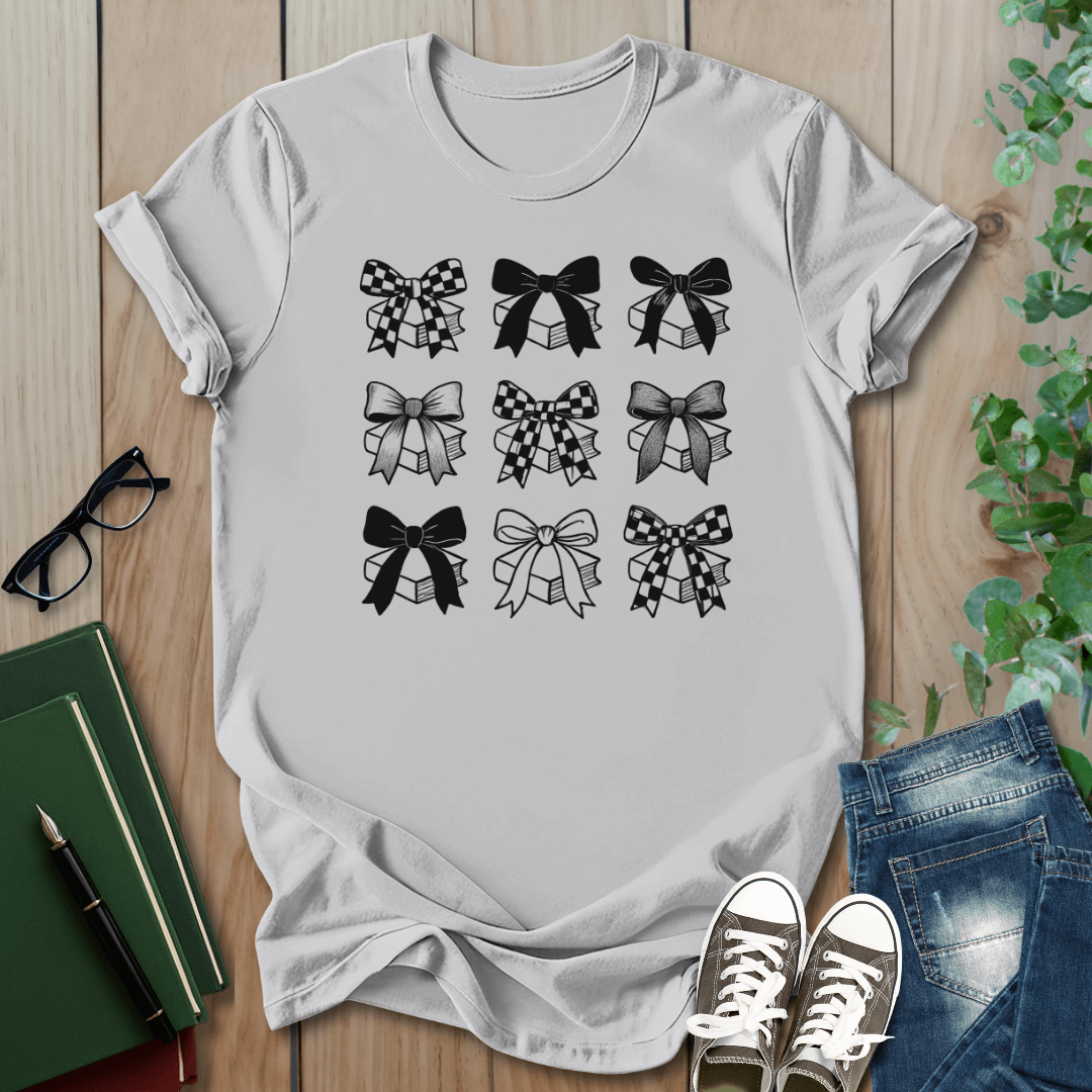 Coquette Bow Book Graphic - T-Shirt