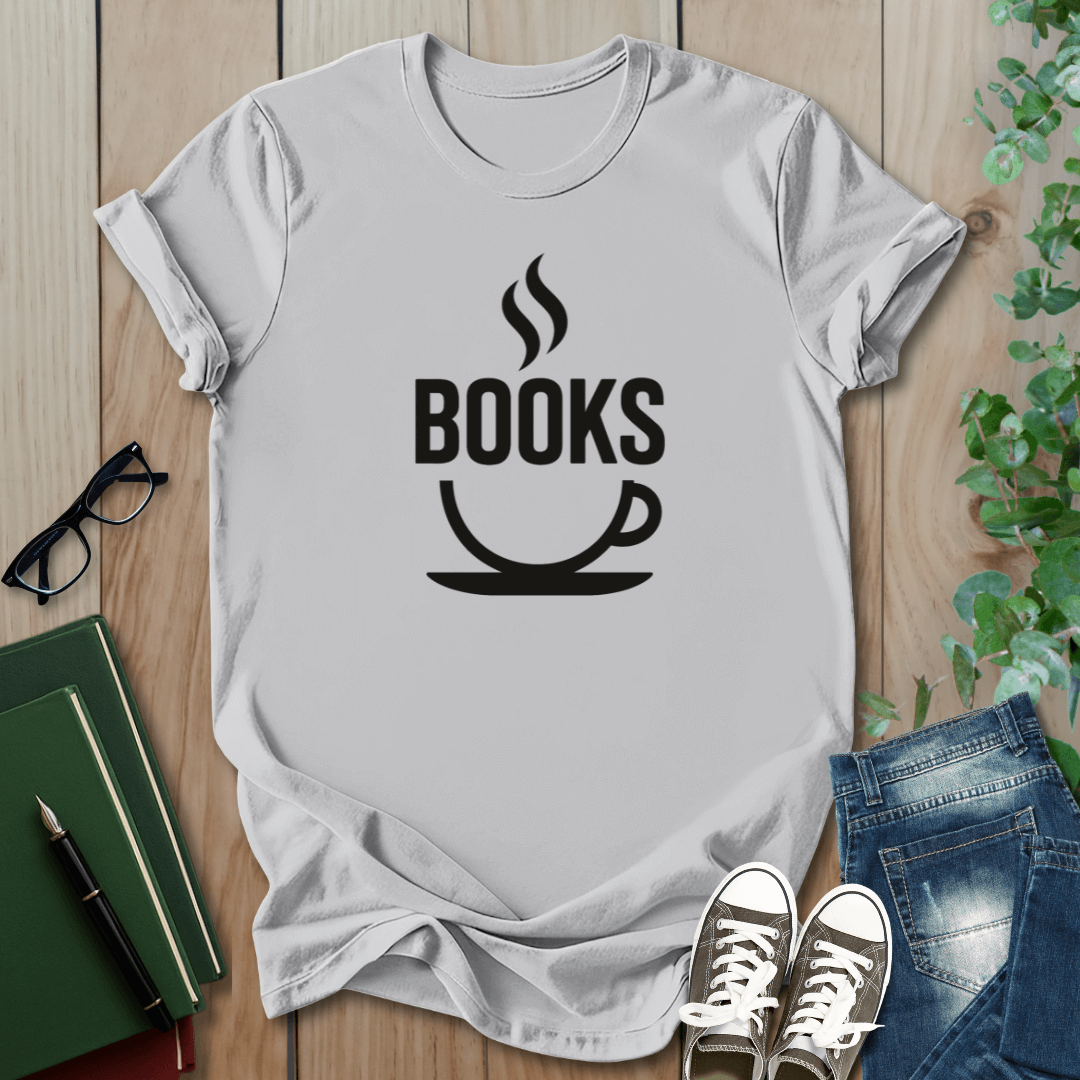 Coffee & Book Graphic - T-Shirt