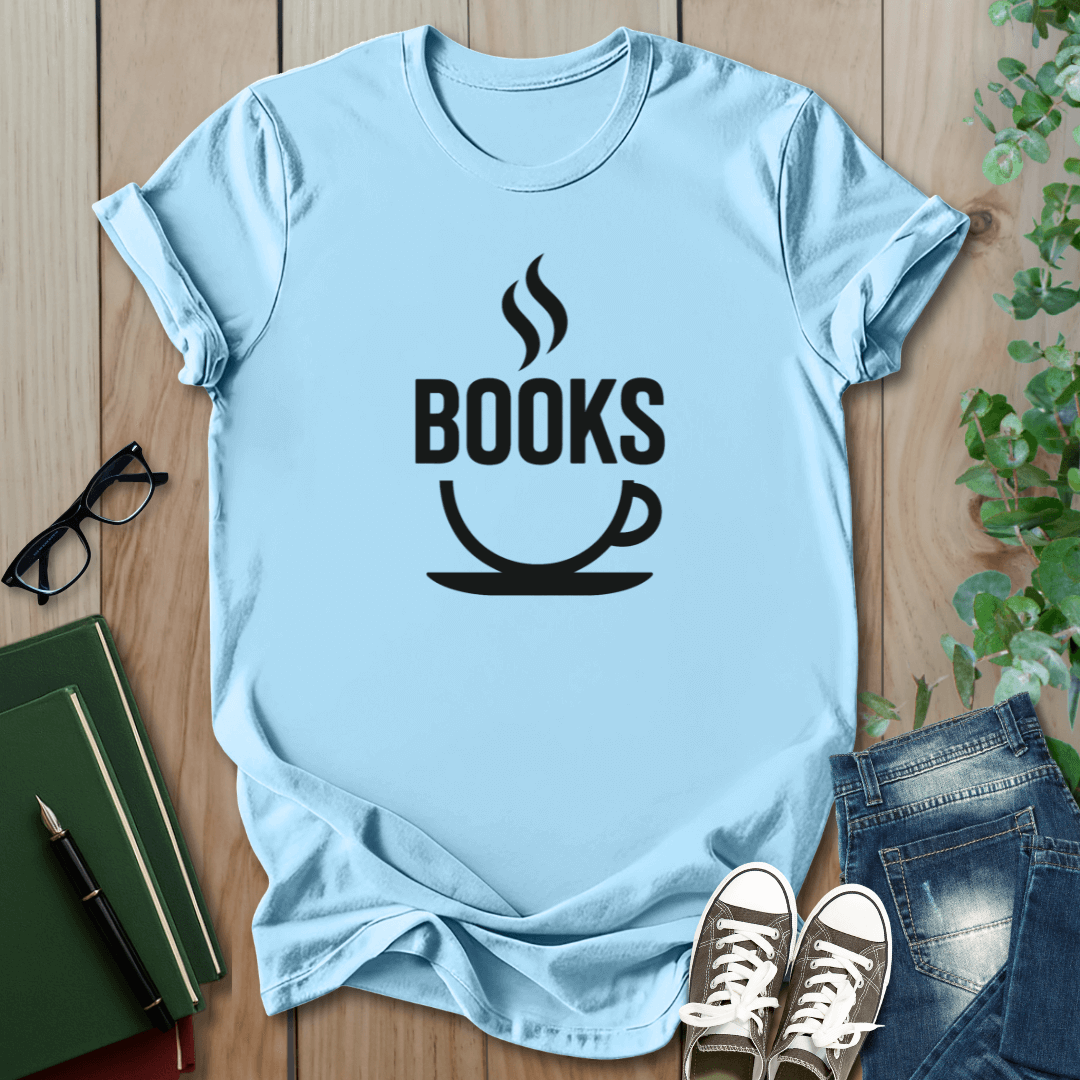 Coffee & Book Graphic - T-Shirt