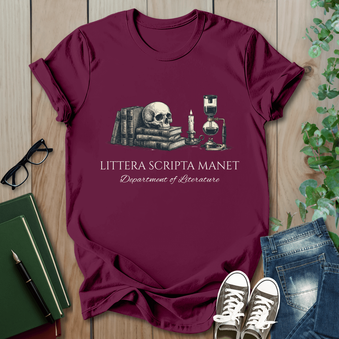Littera Scripta Manet, Department of Literature- T-Shirt