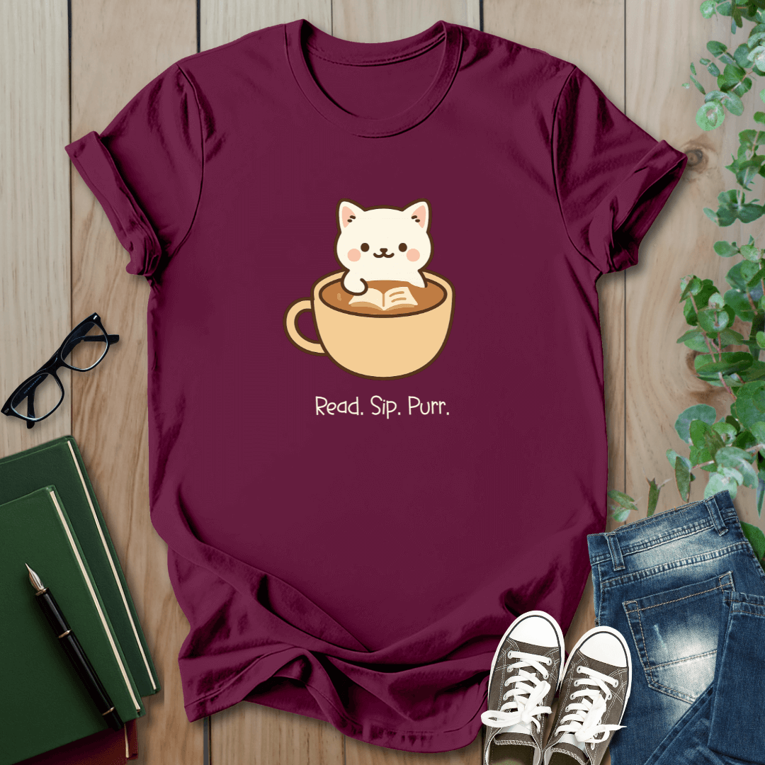 Read. Sip. Purr - T-Shirt