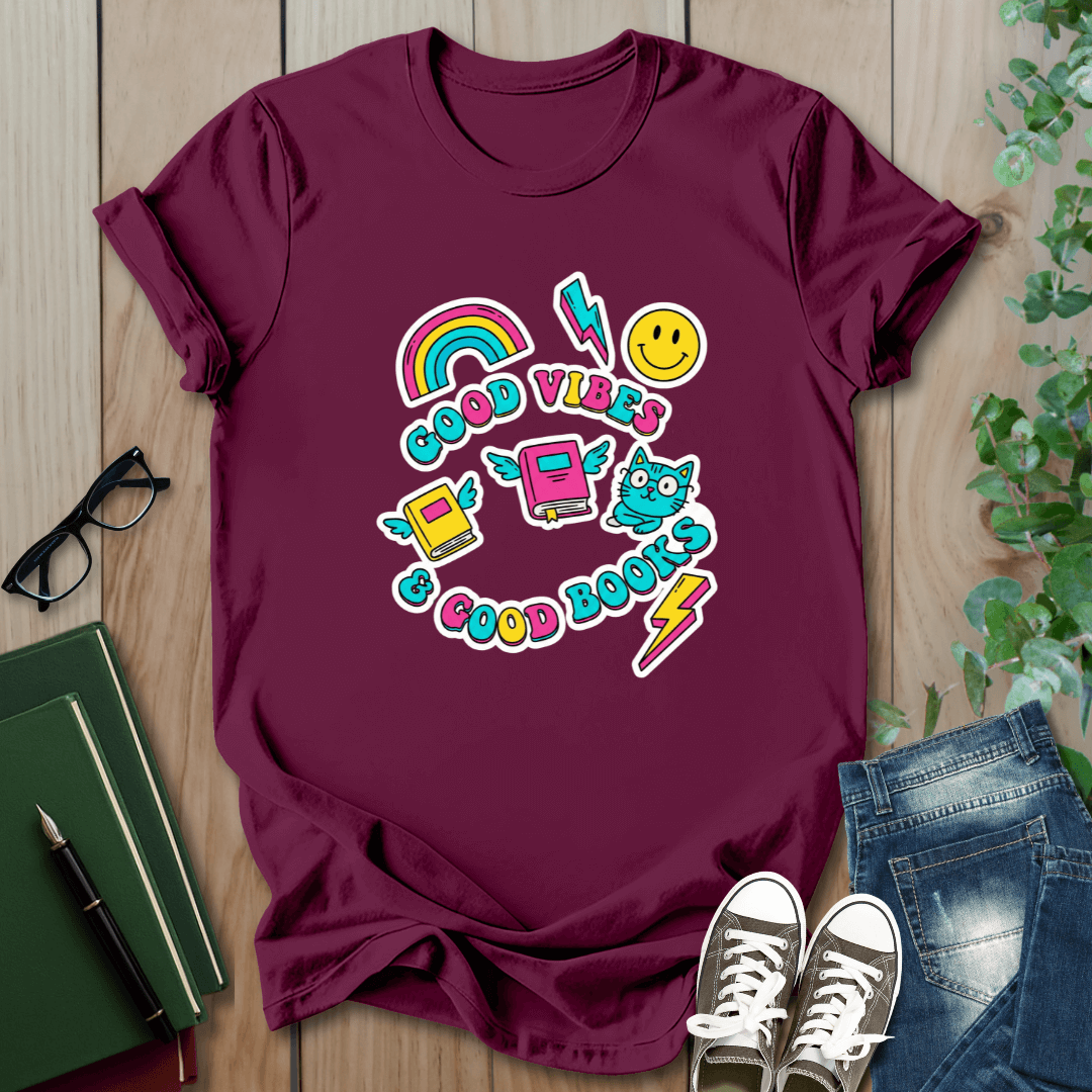 Good Vibes & Good Books, Kidcore - T-Shirt