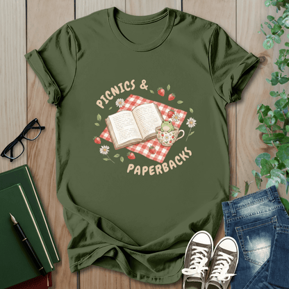 Picnics & Paperbacks- T-Shirt