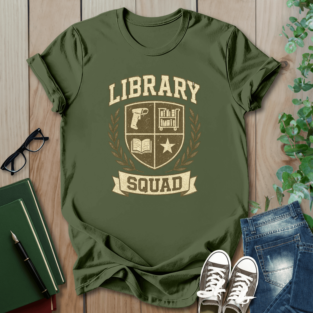 Library Squad Crest  - T-Shirt