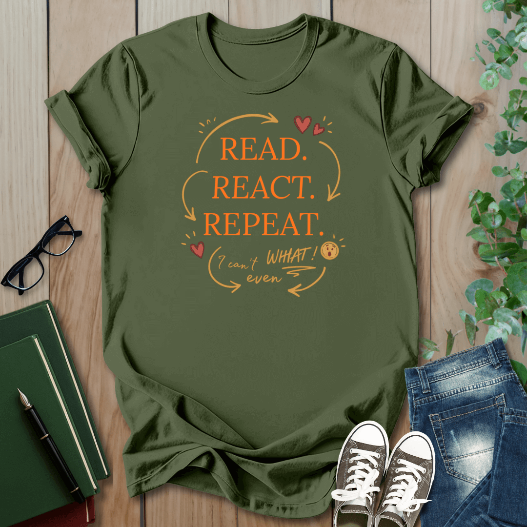 Read. React. Repeat. - Booktok T-Shirt