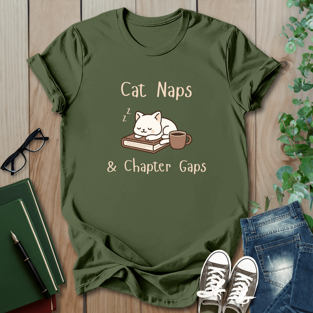 Cat Naps & Chapter Gaps - T-Shirt