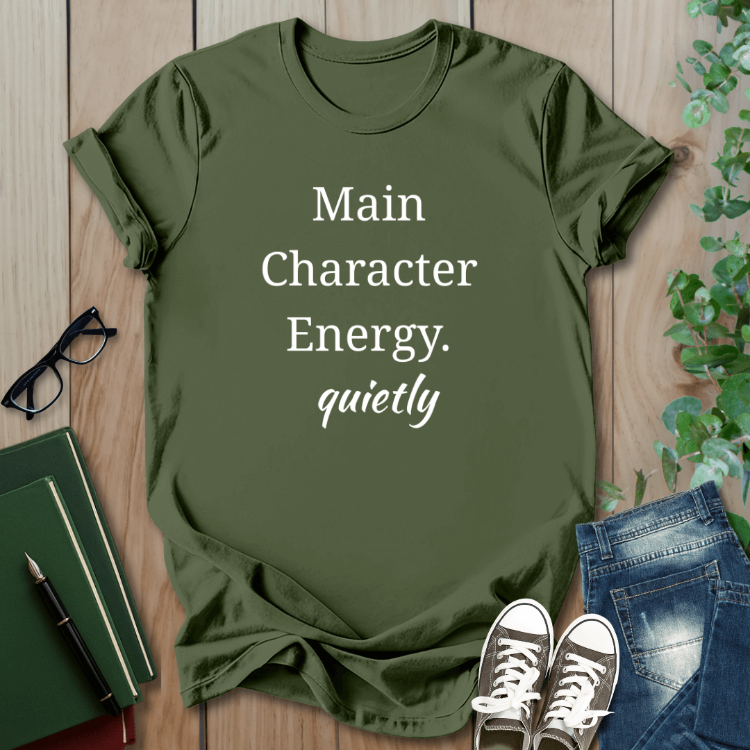 Main Character Energy, Quietly - T-Shirt