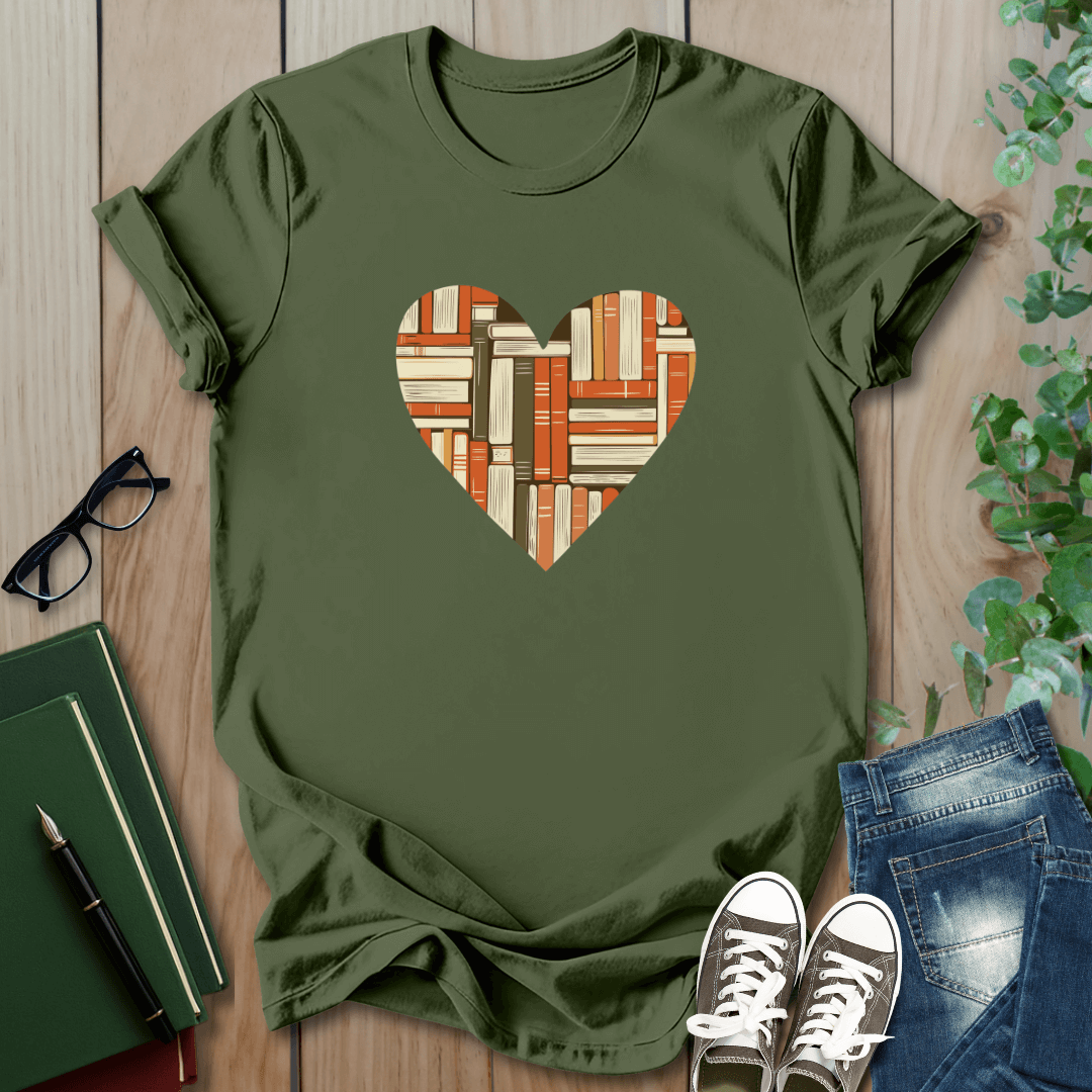 Heart Made of Books - T-Shirt