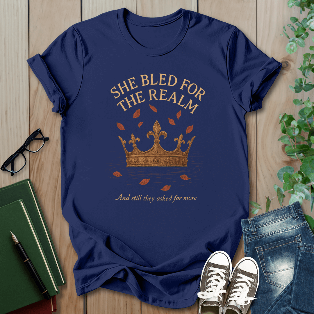 Fourth Wing, She Bled For The Realm - Romantasy T-Shirt
