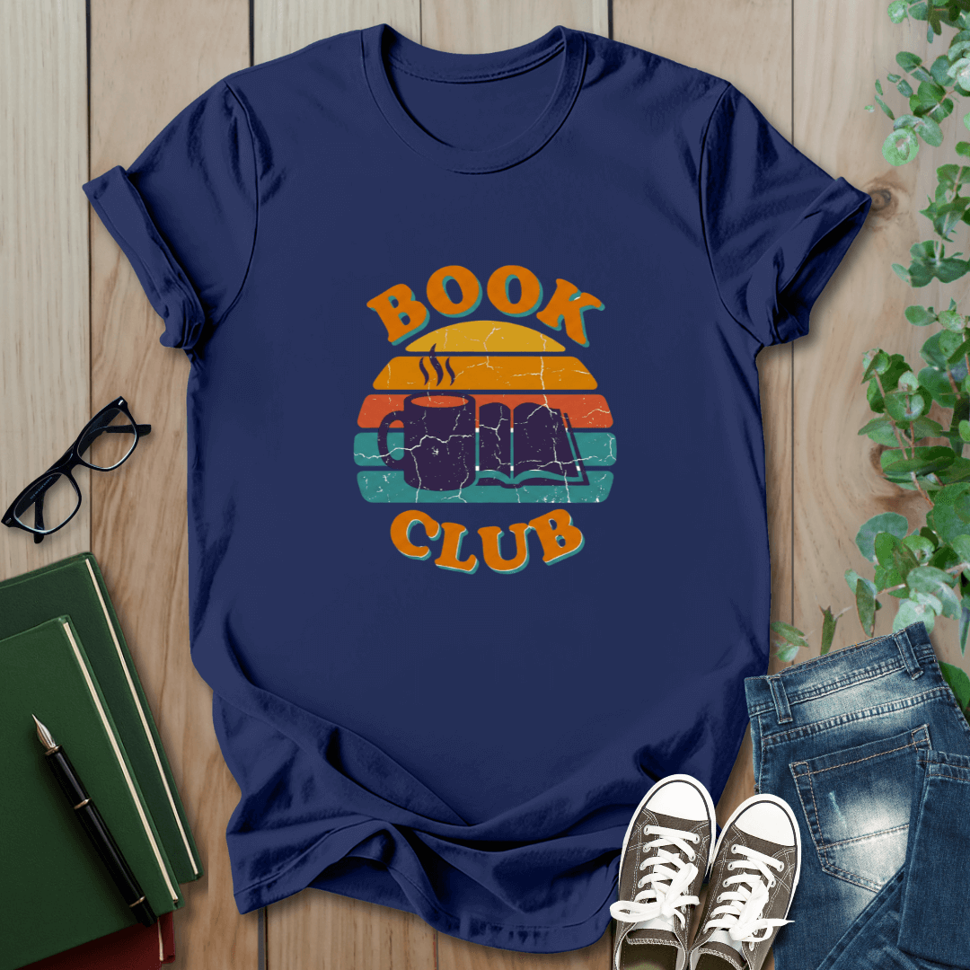 Retro Sunset Book Club- T-Shirt