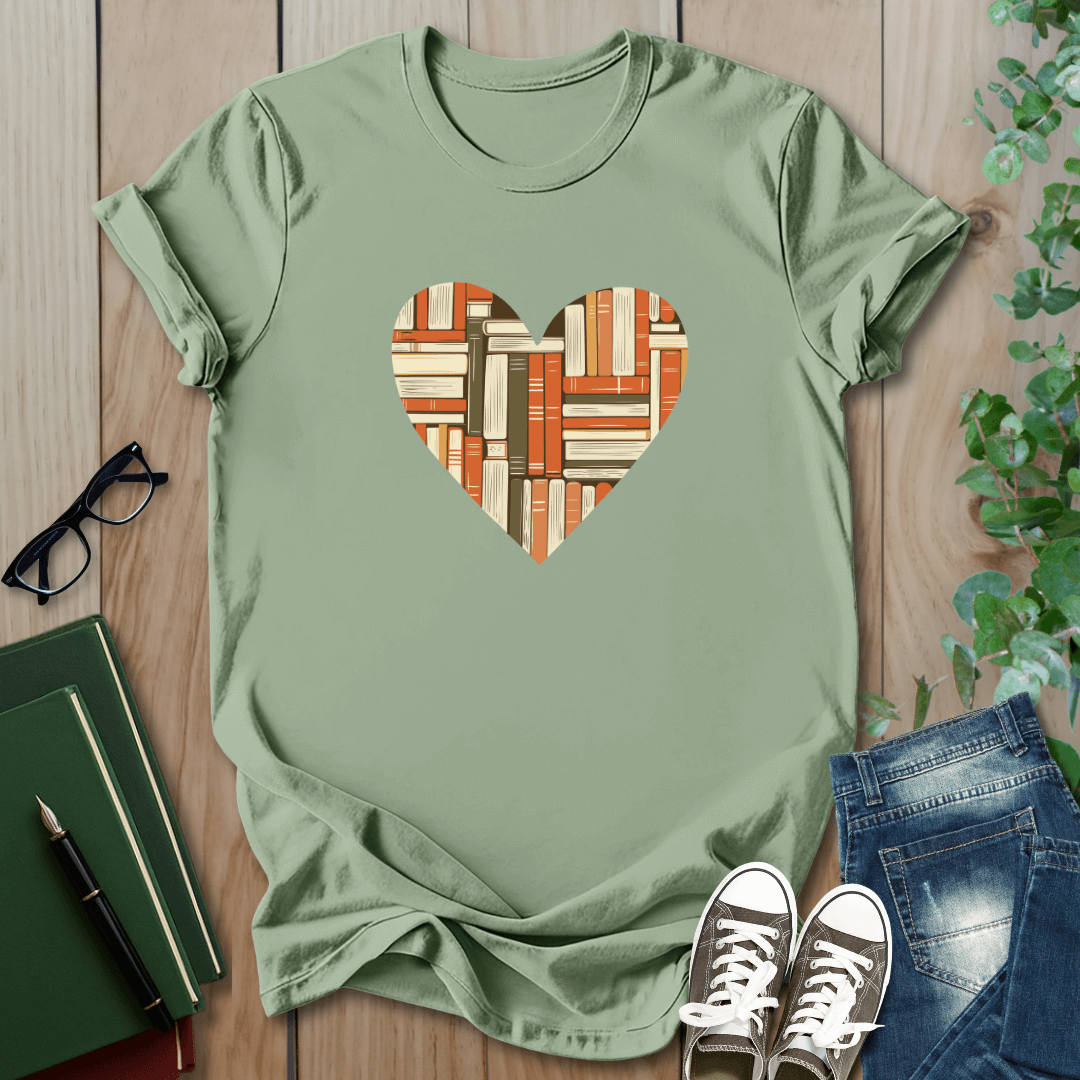Heart Made of Books - T-Shirt