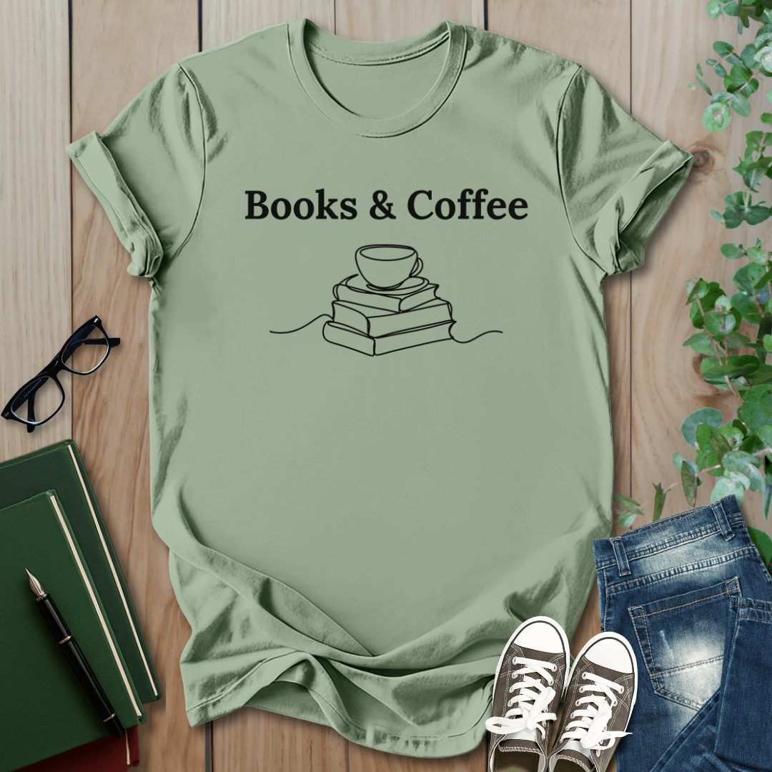 Books & Coffee - T-Shirt