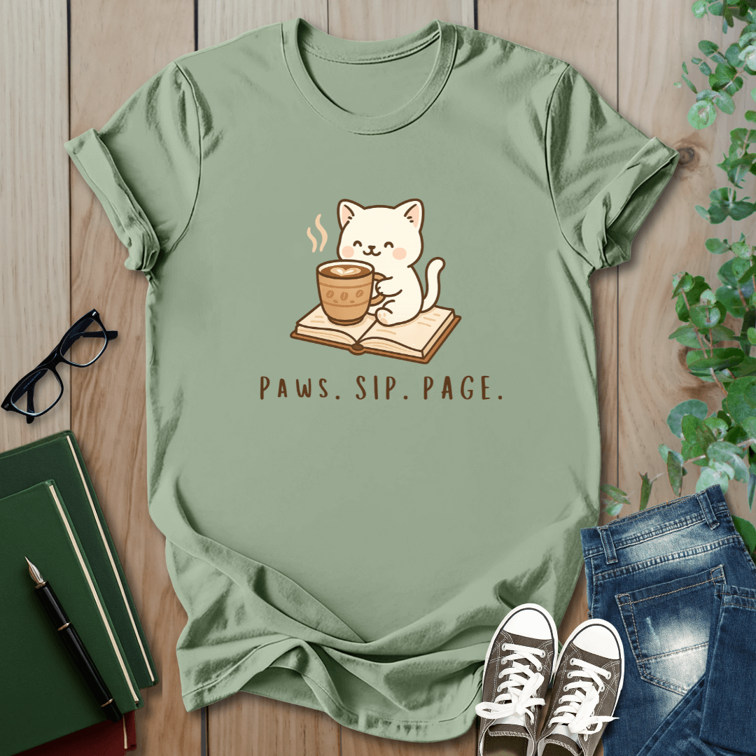 Paws. Sip, Page - T-Shirt