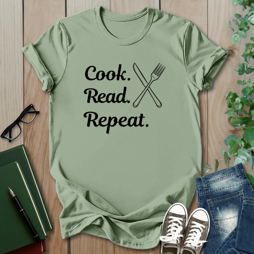 Cook. Read. Repeat - T-Shirt