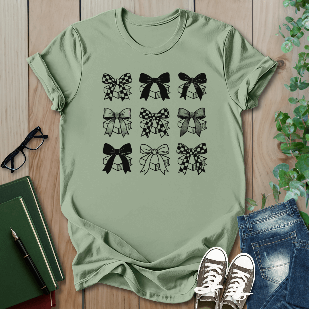 Coquette Bow Book Graphic - T-Shirt
