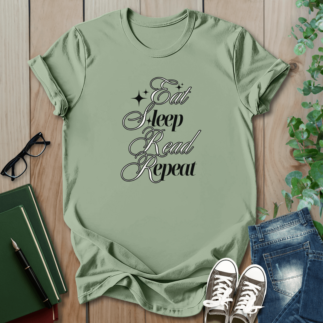 Eat Sleep Read Repeat - T-Shirt