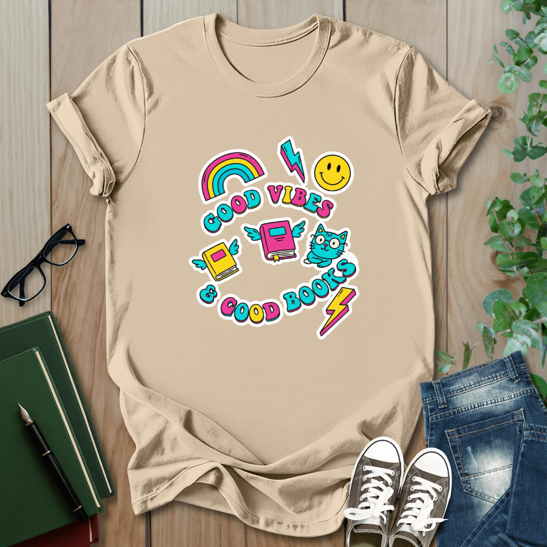 Good Vibes & Good Books, Kidcore - T-Shirt