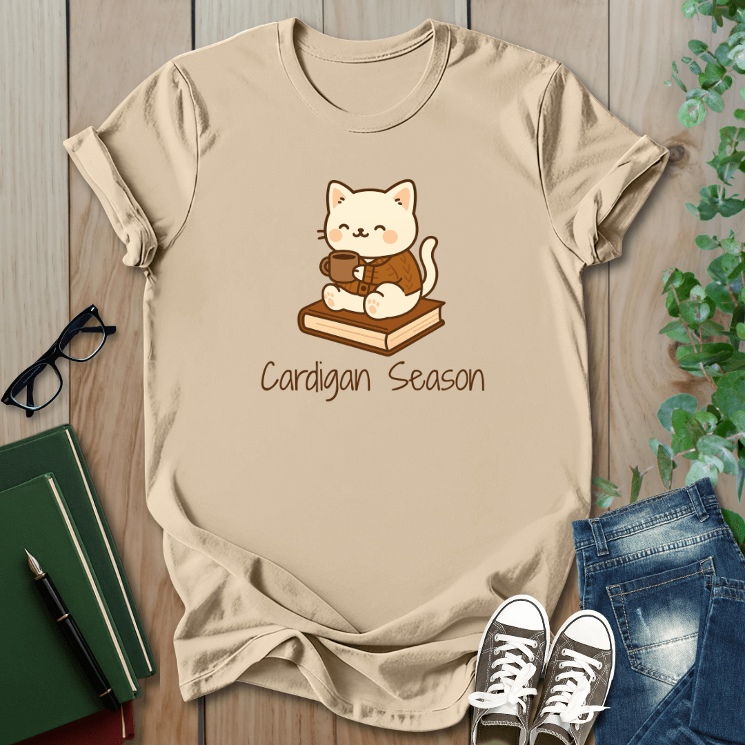 Cat, Cardigan Season - T-Shirt