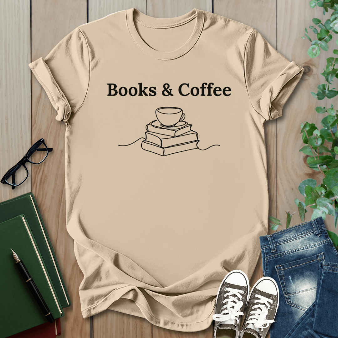 Books & Coffee - T-Shirt