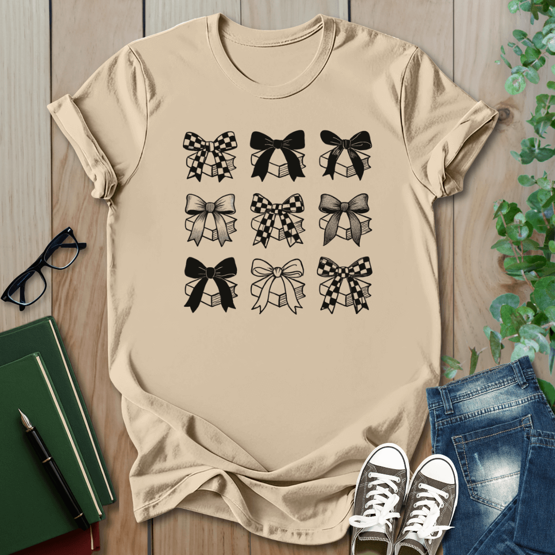 Coquette Bow Book Graphic - T-Shirt