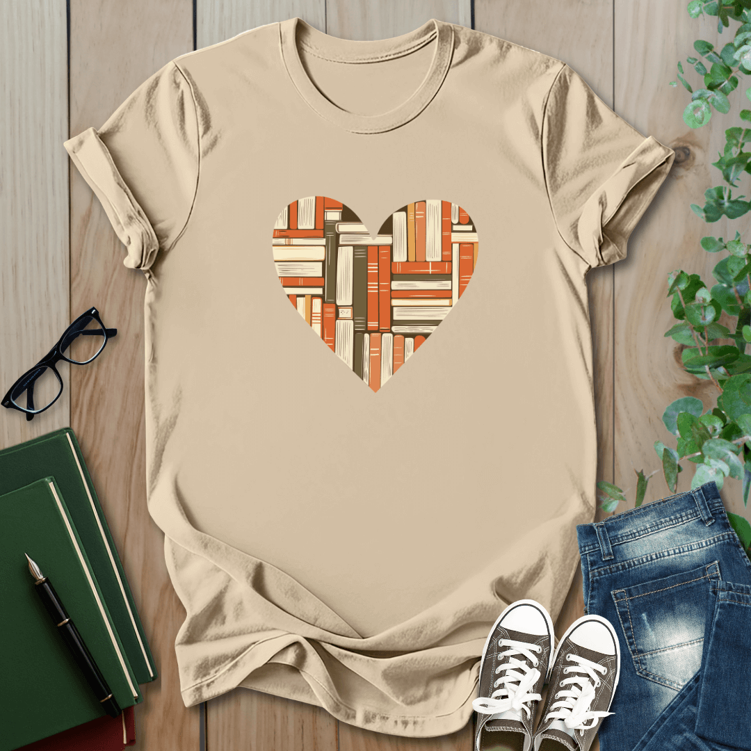 Heart Made of Books - T-Shirt