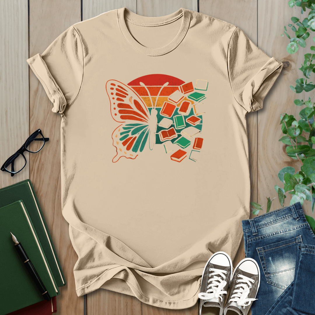 Butterfly Book Graphic - T-Shirt
