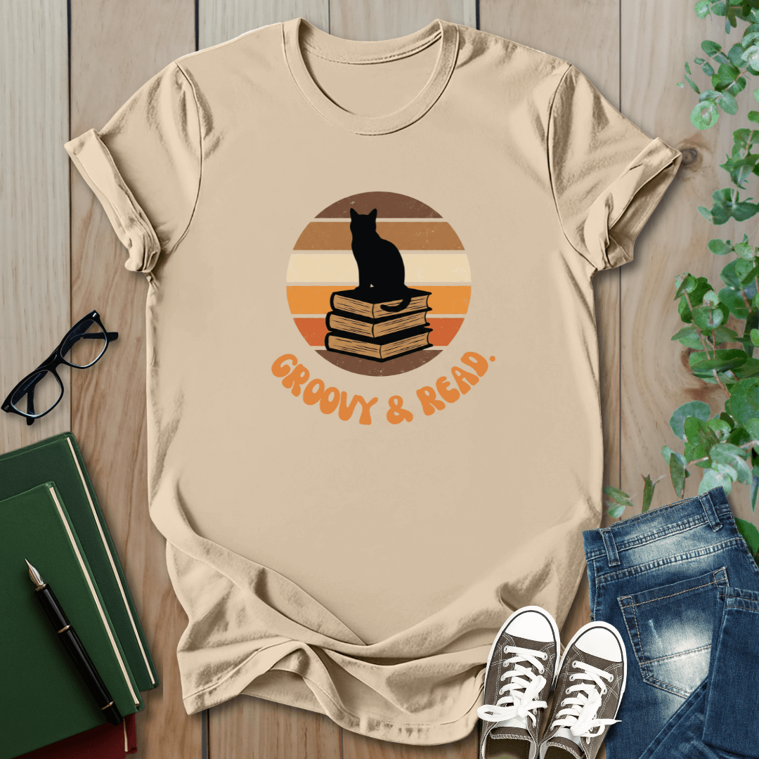 Groovy & Read, Cat - T-Shirt