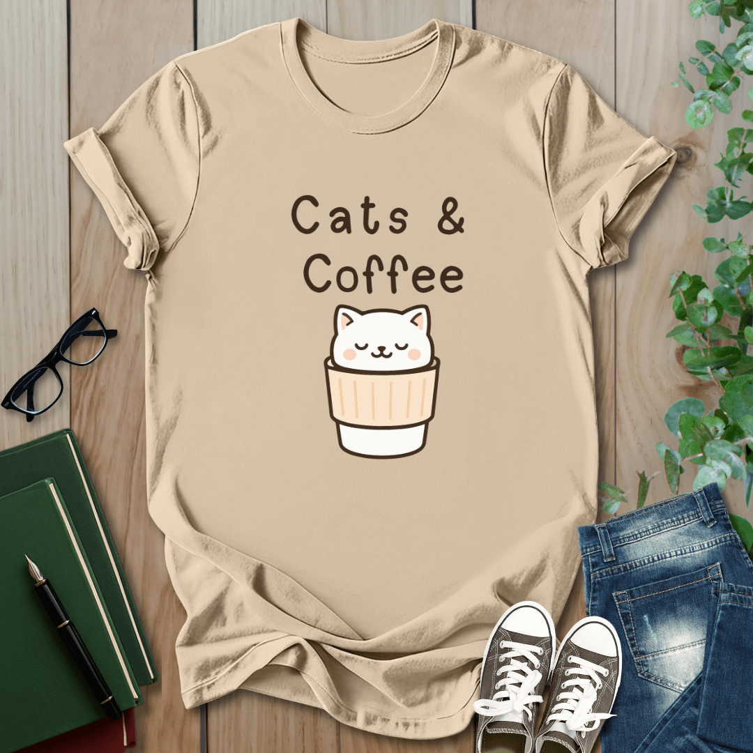 Cats & Coffee - T-Shirt