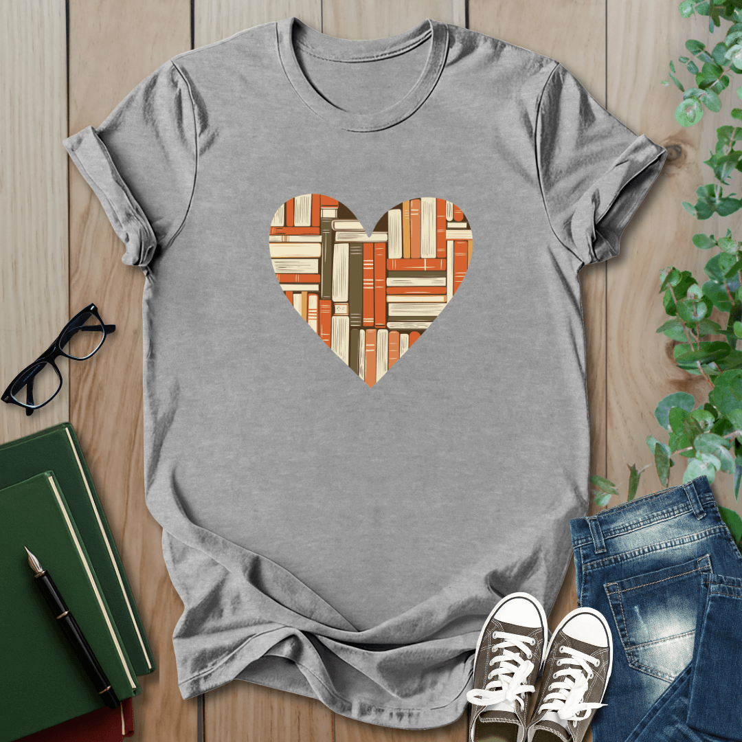 Heart Made of Books - T-Shirt