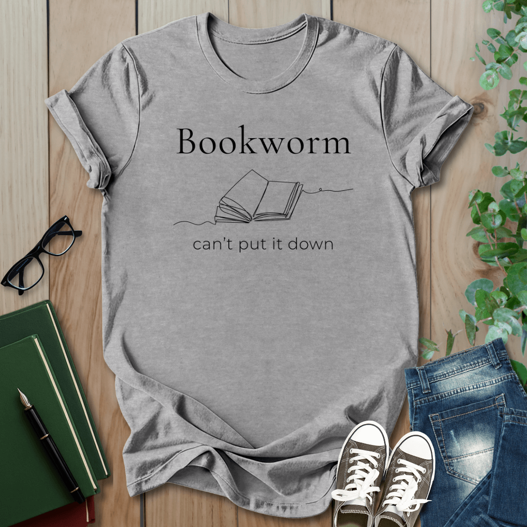 Bookworm, Can't Put It Down - T-Shirt