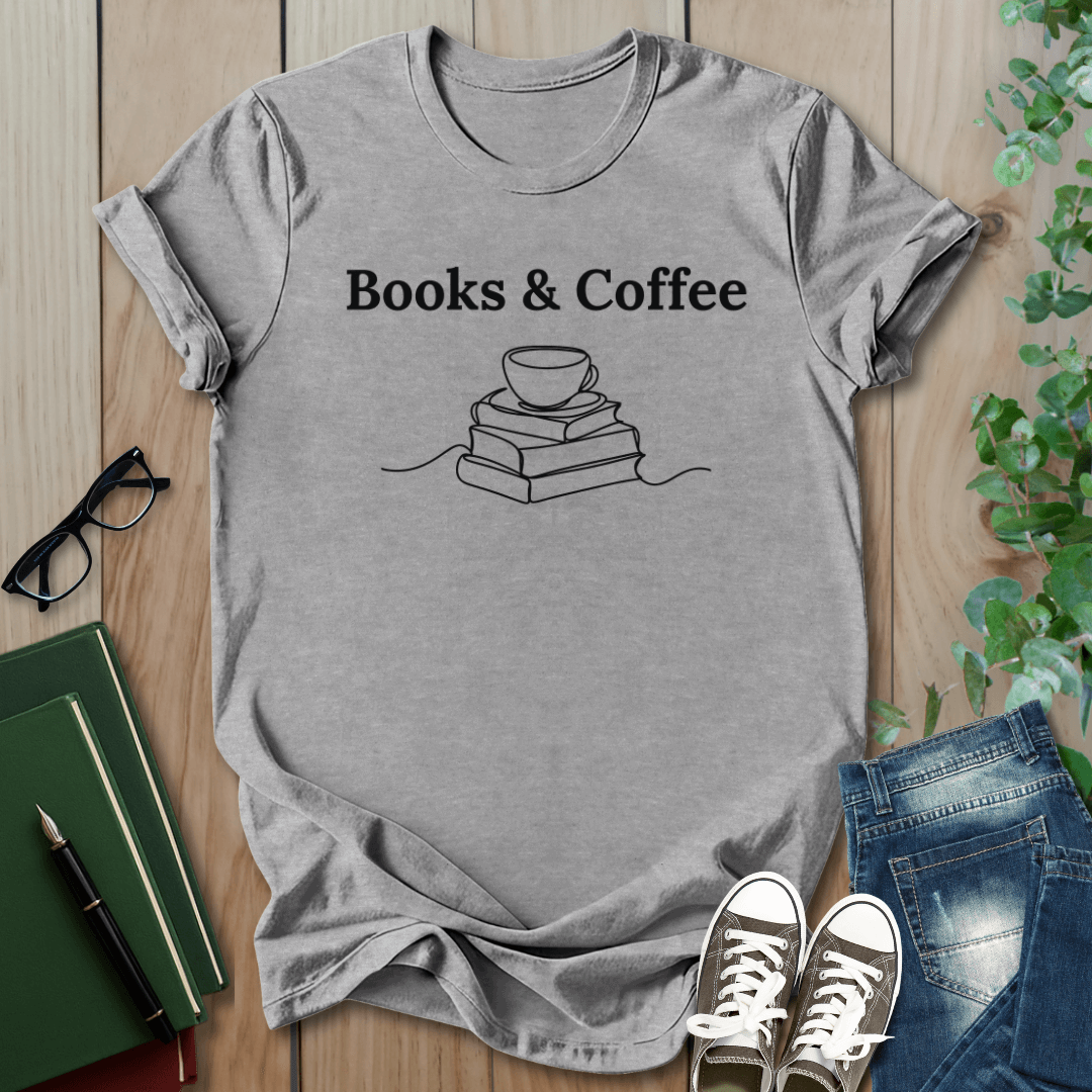 Books & Coffee - T-Shirt