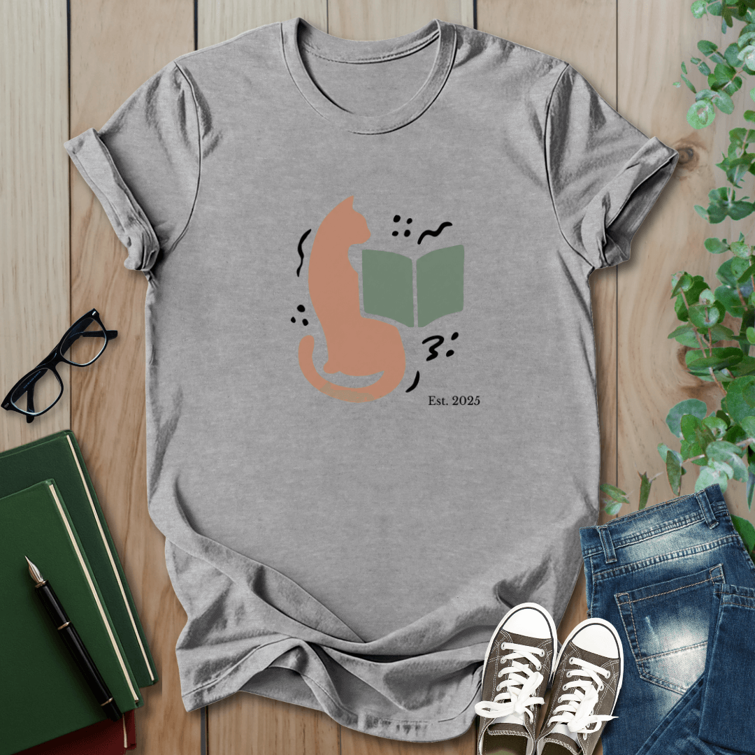 Matisse-inspired Cat & Book - T-Shirt