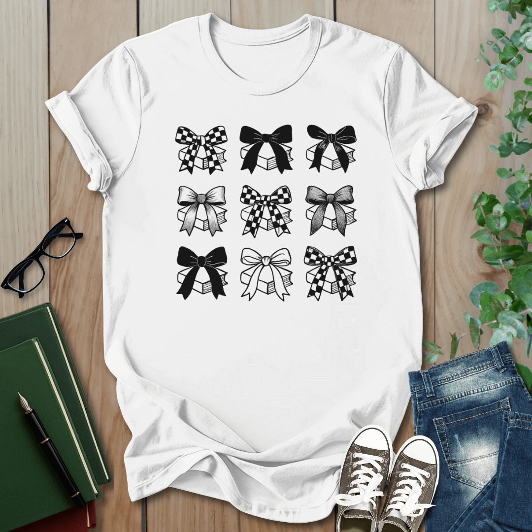 Coquette Bow Book Graphic - T-Shirt