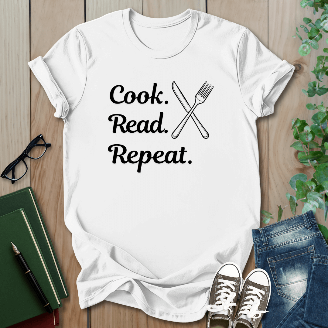 Cook. Read. Repeat - T-Shirt