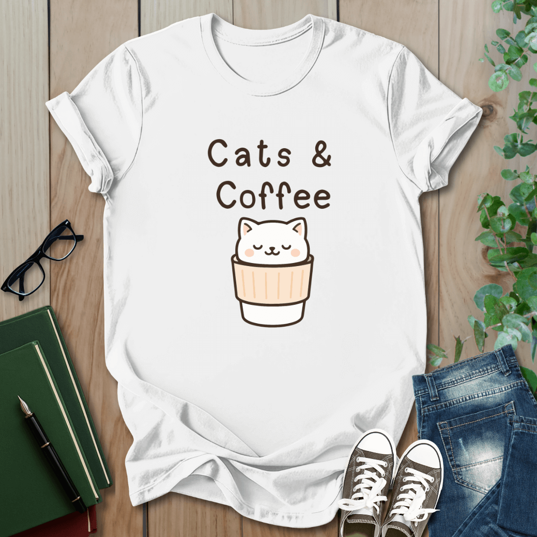 Cats & Coffee - T-Shirt