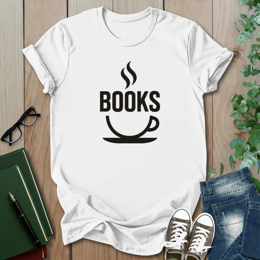 Coffee & Book Graphic - T-Shirt