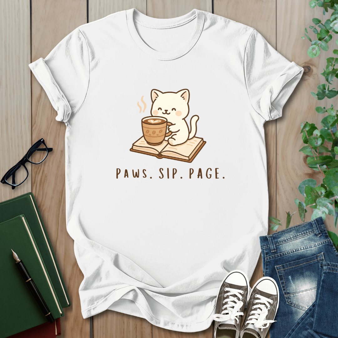 Paws. Sip, Page - T-Shirt