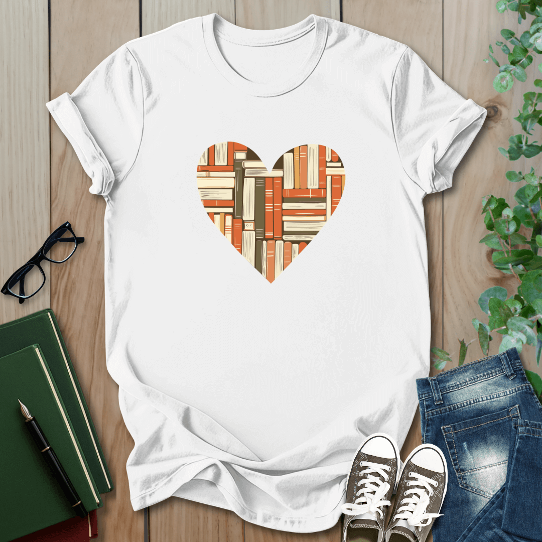 Heart Made of Books - T-Shirt